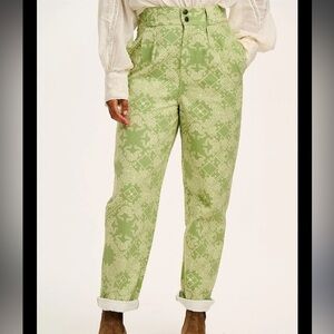 Lucy & Yak Green Patterned Pants